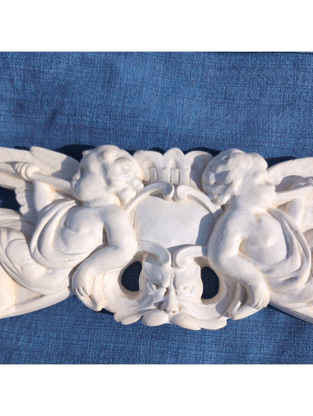 Victorian Cherubs|Angels| Frieze Bisque |Wall Plaque 20.5" Antique Reproduction - Picture 2 of 15